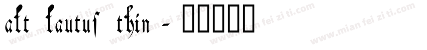 alt lautus thin字体转换